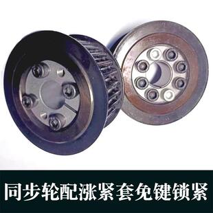 同步轮免键涨紧套8M32齿现货钢同步带轮非标定做T型H型L型14MGT
