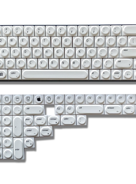 个性玩具苹果风键帽MAC极白简约61 64 68 87 98 104 小全套136键