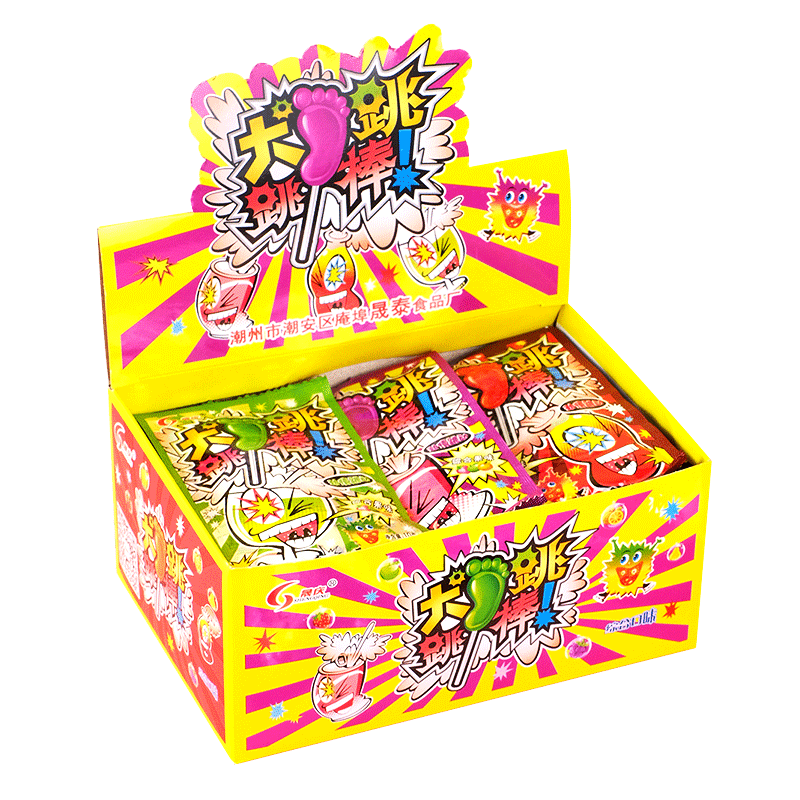 大脚跳跳糖棒棒糖儿童糖果