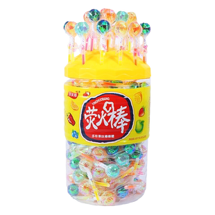 炫彩荧光棒棒糖混合水果味六一儿童节零食礼物网红同款发光喜糖果
