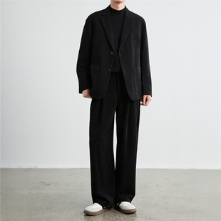 原创 秋冬高级感西装套装男商务休闲西装高级感正装结婚订婚西服