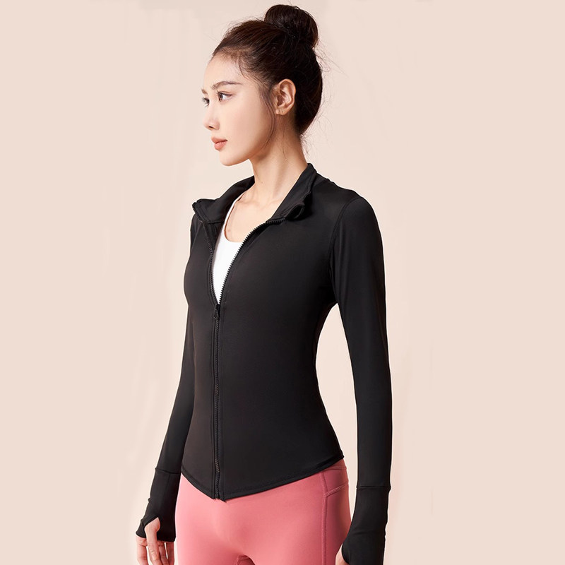 秋冬新款瑜伽服外套加绒保暖