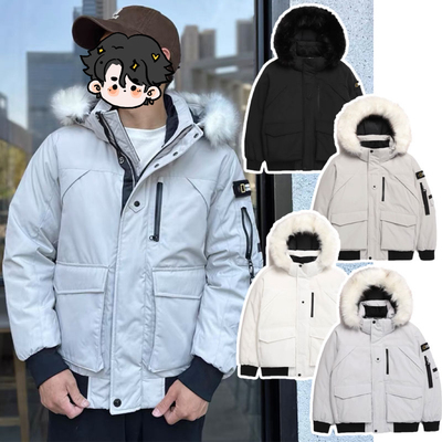 休闲男女短款运动羽绒服保暖连帽