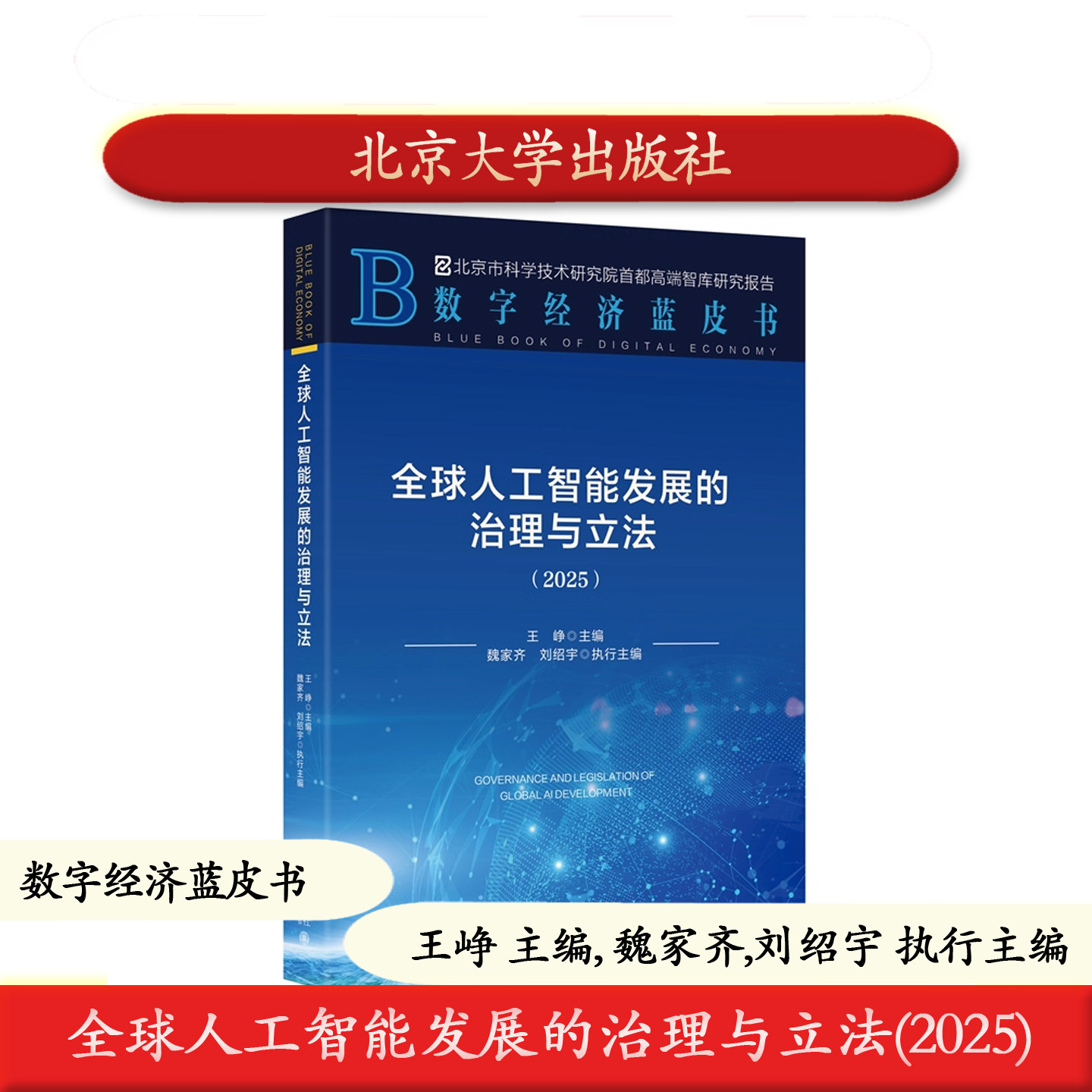 北大社正版 全球人工智能发展的治理与立法 王峥 魏家齐 刘绍宇 数字经济蓝皮书 北京大学出版社 9787301365151