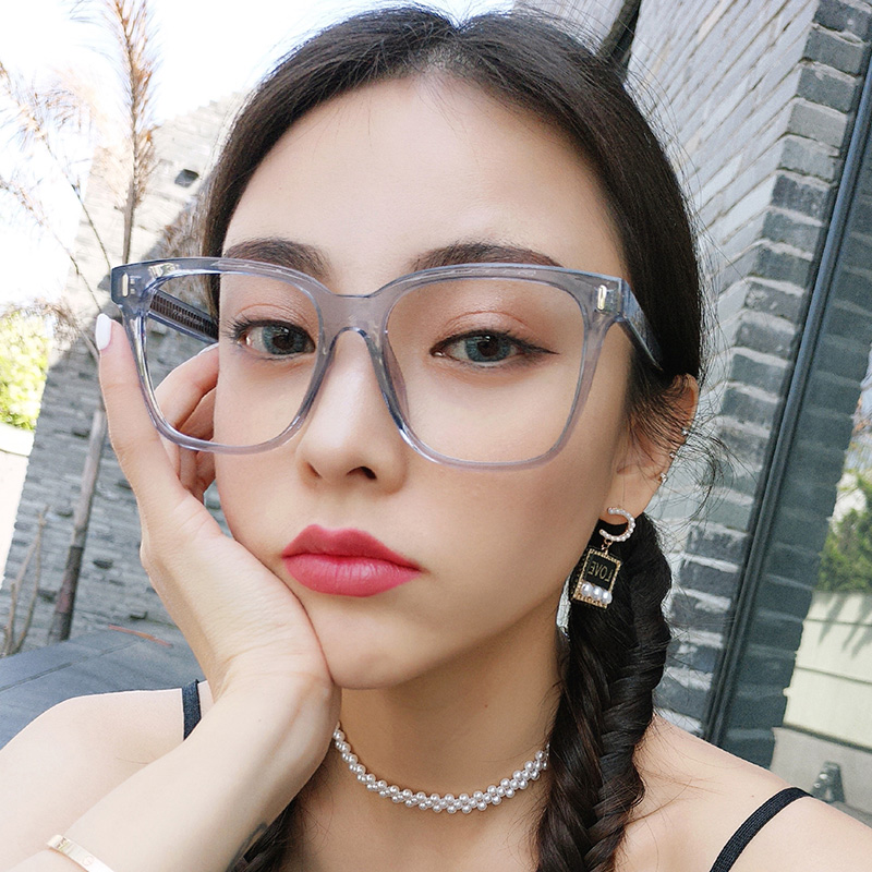 复古大框眼镜近视女可配度数镜片