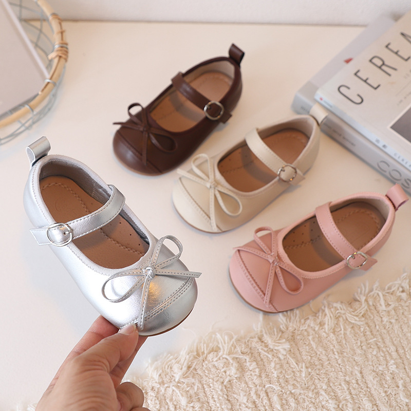 真皮宝宝皮鞋粉色公主鞋