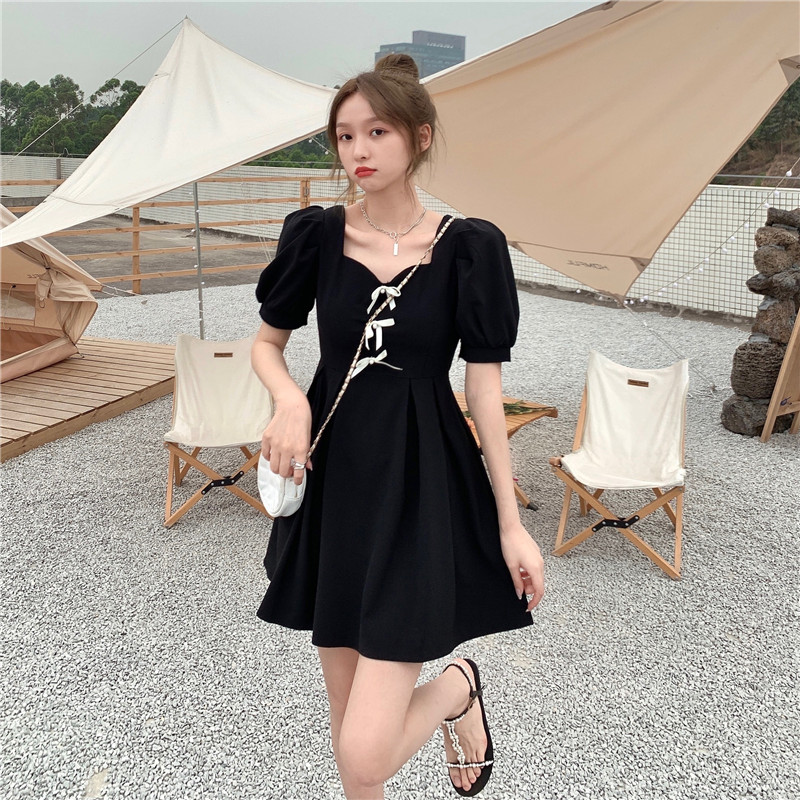 French Short Sleeve Dress