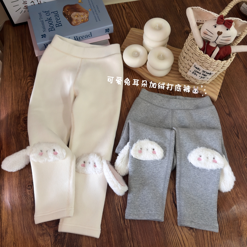 女童冬季加绒加厚打底裤