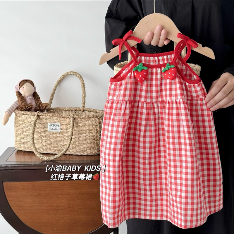 女童吊带连衣裙夏装新款洋气