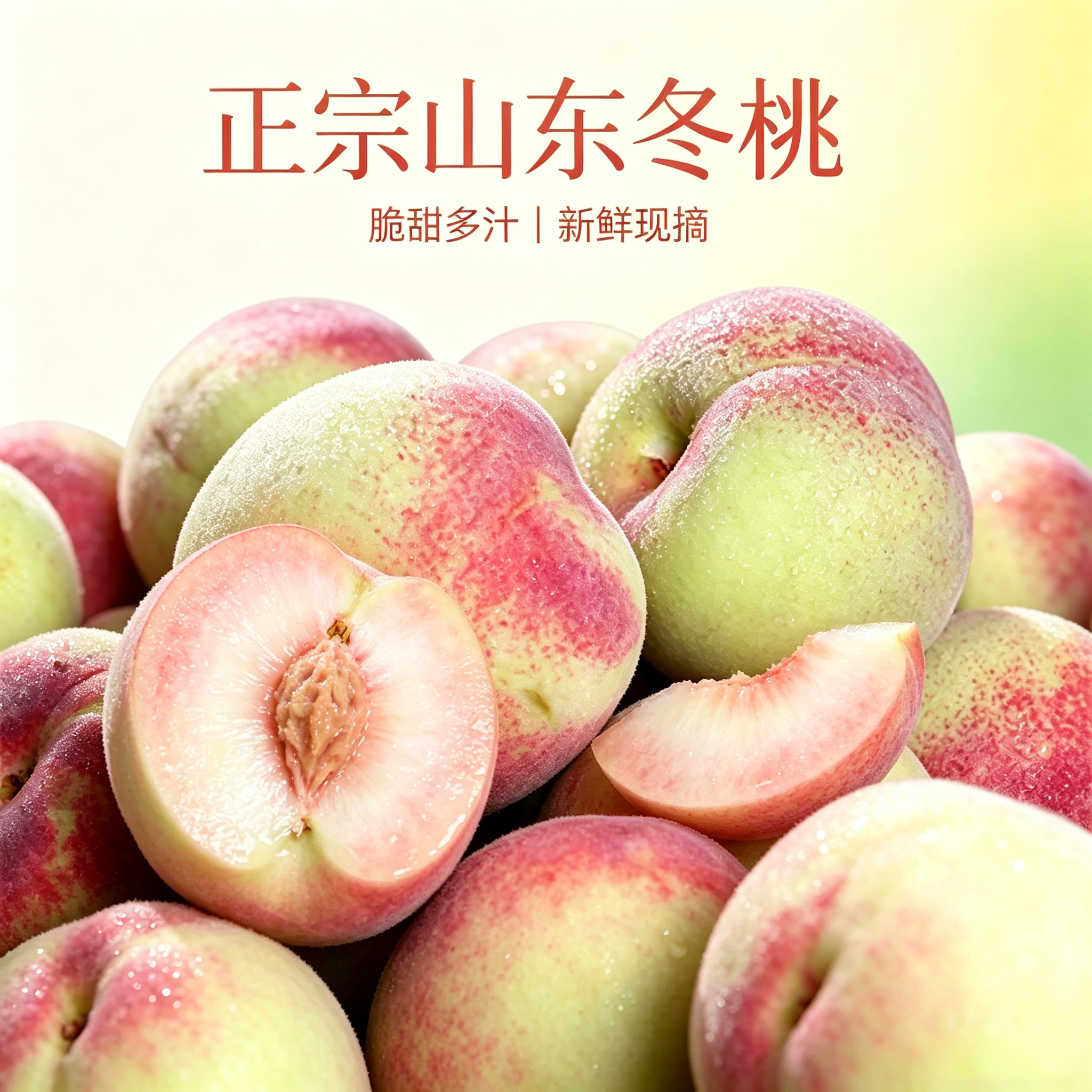 冬桃正宗山东桃子青州蜜雪桃毛桃桃