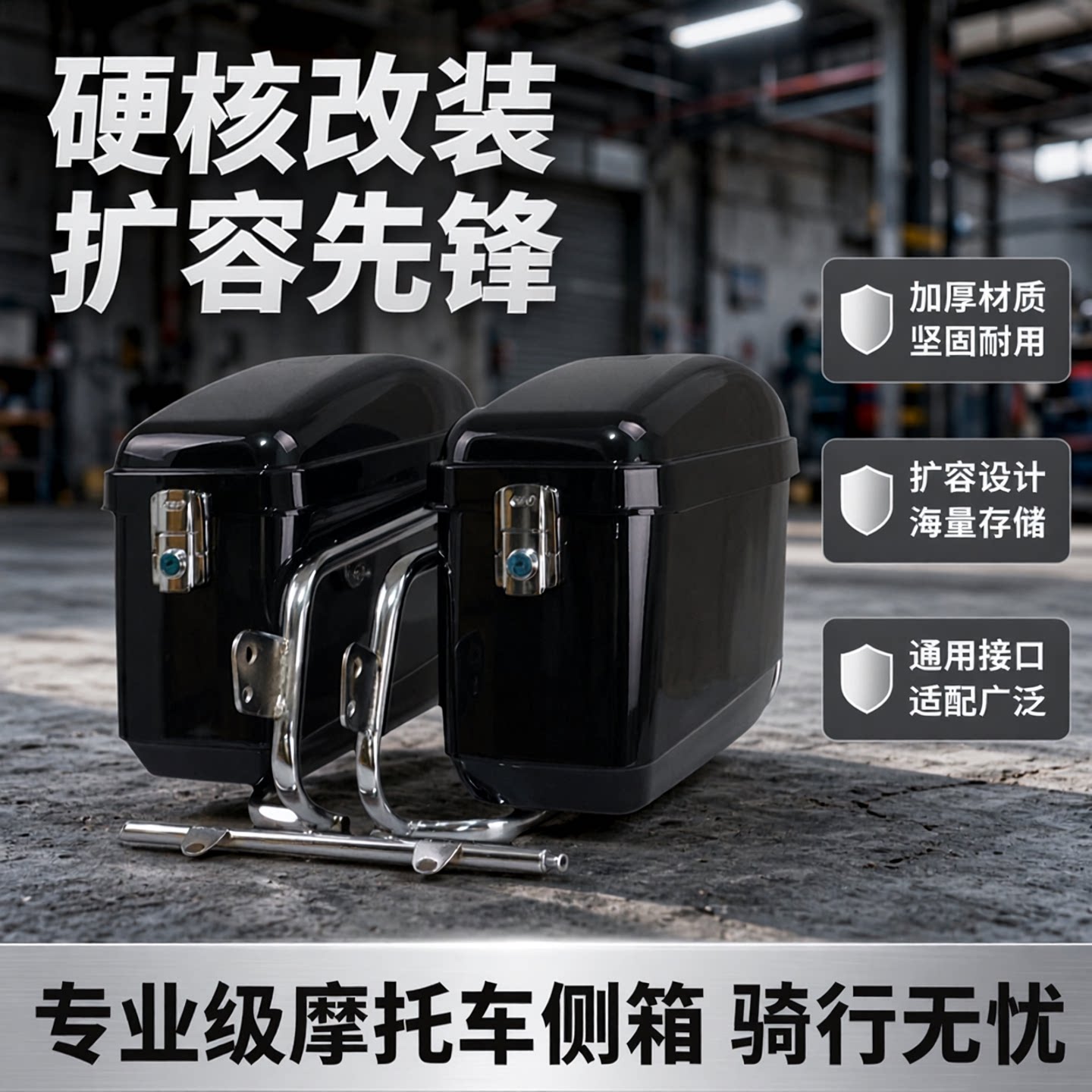 摩托车侧箱太子车改装边箱加厚