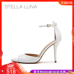 STELLA LUNA低帮细超高跟女鞋牛皮一字扣鱼嘴凉鞋SF160L01092