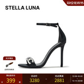 CLASSIC 凉鞋 24SS官方新品 STRASS水晶串链高跟鞋 STELLA LUNA女鞋