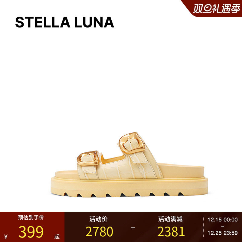 休闲平底饰扣勃肯凉拖鞋