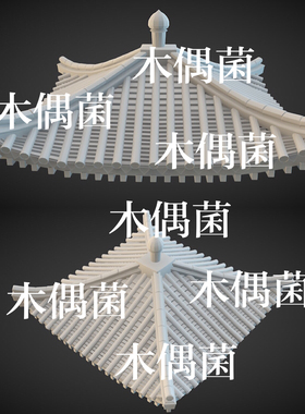 3dmax c4d fbx obj格式中式古风屋顶四角亭子房顶文件 非实物C618