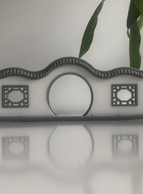 中国风古建筑微缩模型景墙造景