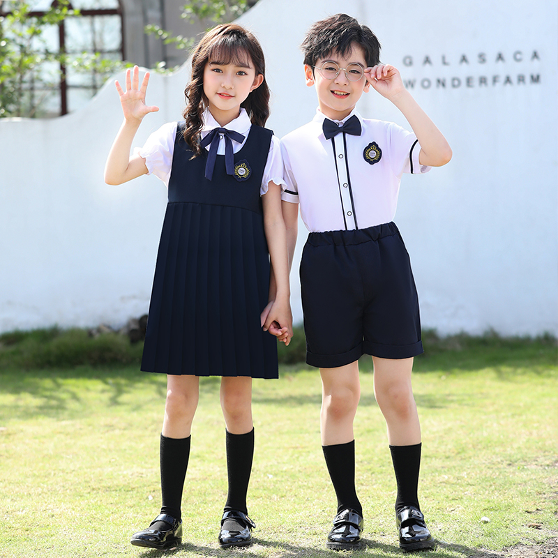 儿童合唱演出服中小学生六一朗诵演讲主持表演服幼儿园校服英伦风