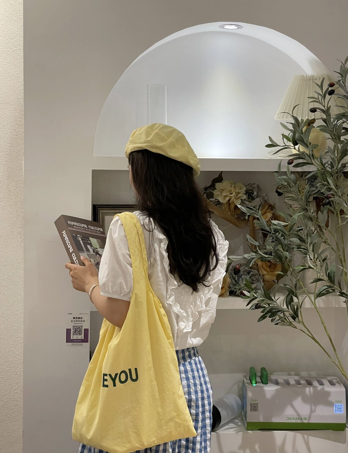 韩国设计师同款小众字母印花大容量单肩包百搭帆布包手提腋下包