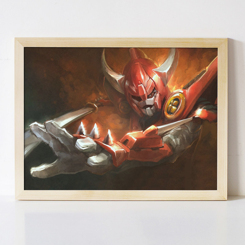 魔神坛斗士 铠传 辉煌帝 火焰神 真田辽 动漫二次元 周边海报挂画