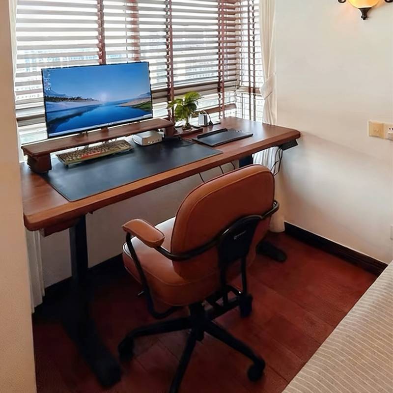 实木升降电脑桌智能电竞桌