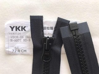 ykk5号树脂黑色胶牙新款拉链单开尾双开尾羽绒服拉链夹克棉服拉链