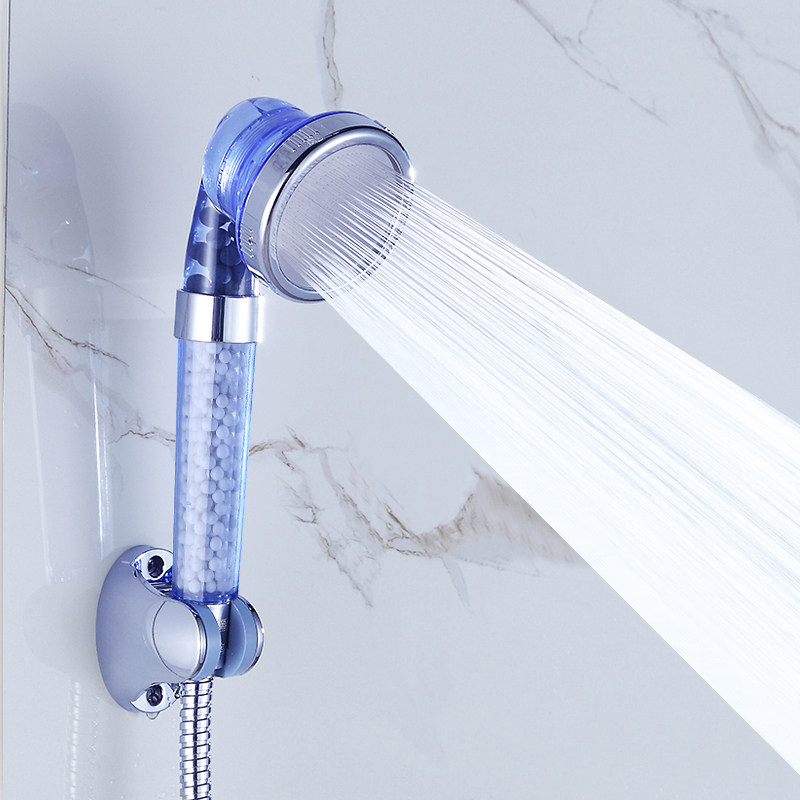 过滤净水洗澡花洒套装三档调节增压淋浴喷头透明冲凉负离子喷淋头