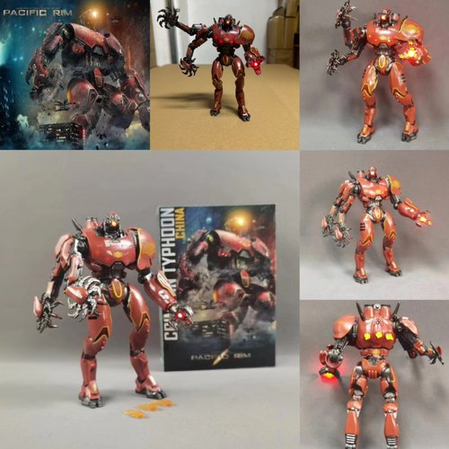 重工多配件可发光豪华版NECA中国暴风赤红环太平洋机甲手办模型