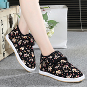 保暖加绒加厚中老年老人月子平底居家老北京布鞋 手工棉鞋 女秋冬季