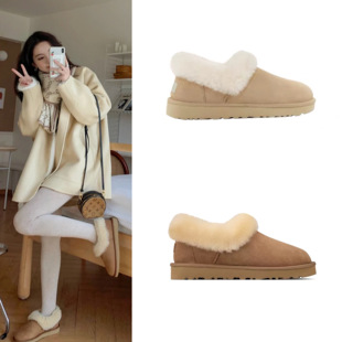 网红同款 外穿棉靴子女 雪地靴保暖加厚加棉薄皮毛一体底显瘦毛毛鞋