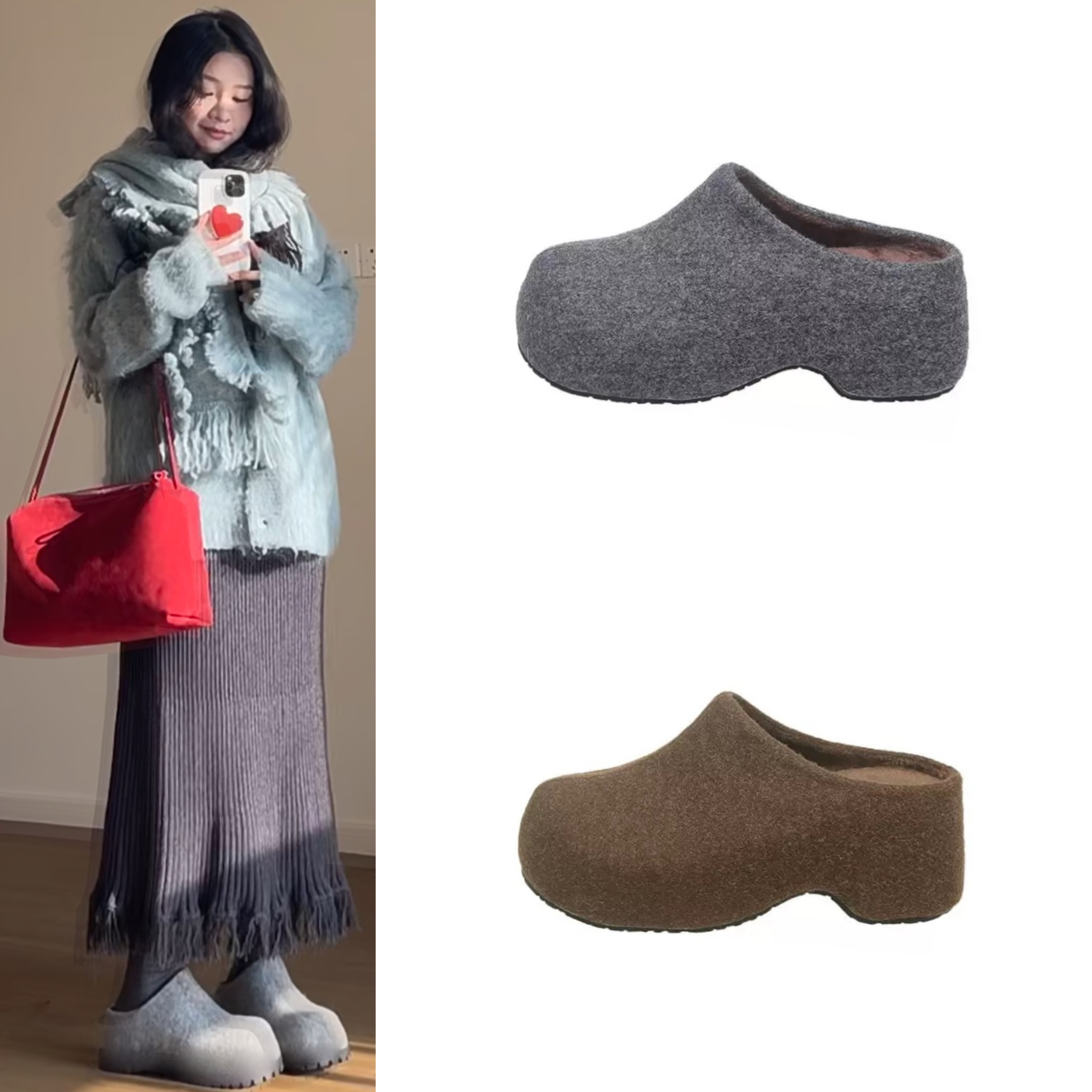 26早春露思同款包头拖鞋外穿勃肯厚底增高一脚蹬懒人鞋穆勒鞋棉拖,女鞋,包头拖,淘宝优惠券,粉丝福利购,淘宝优惠卷