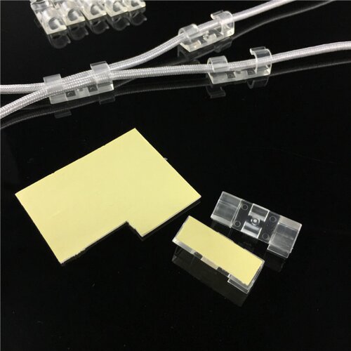 包邮KM粘胶网线固定夹电话线整