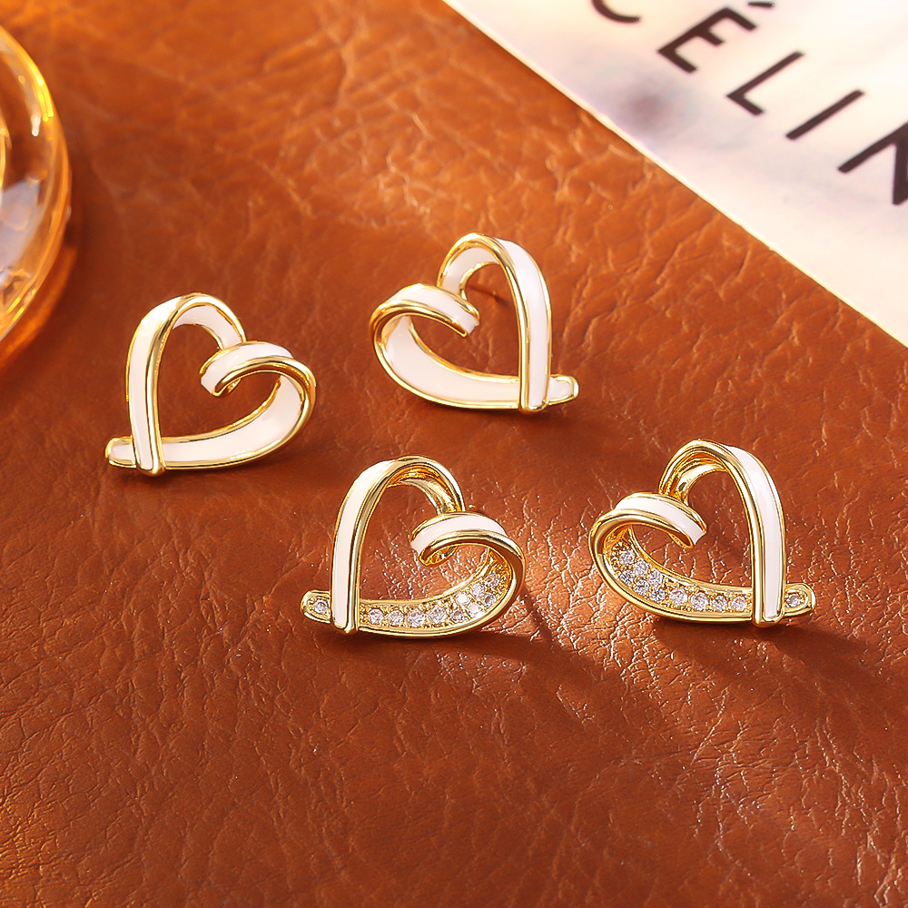 浪漫爱心耳钉925银针时尚简约高级感日常百搭耳饰女INS风义乌