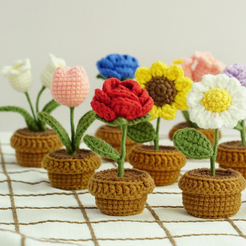 diy编织迷你小花手工材料包手工