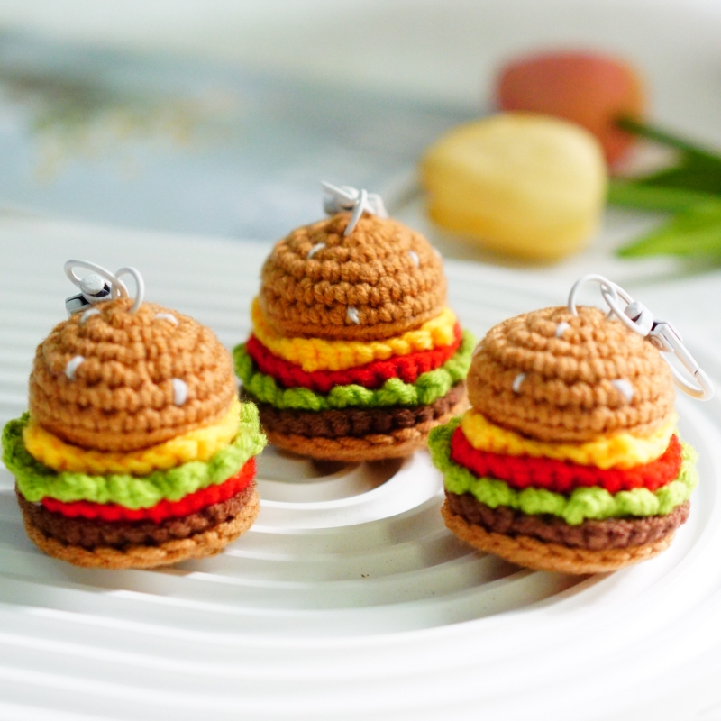 DIY编织材料包自制礼物小汉堡