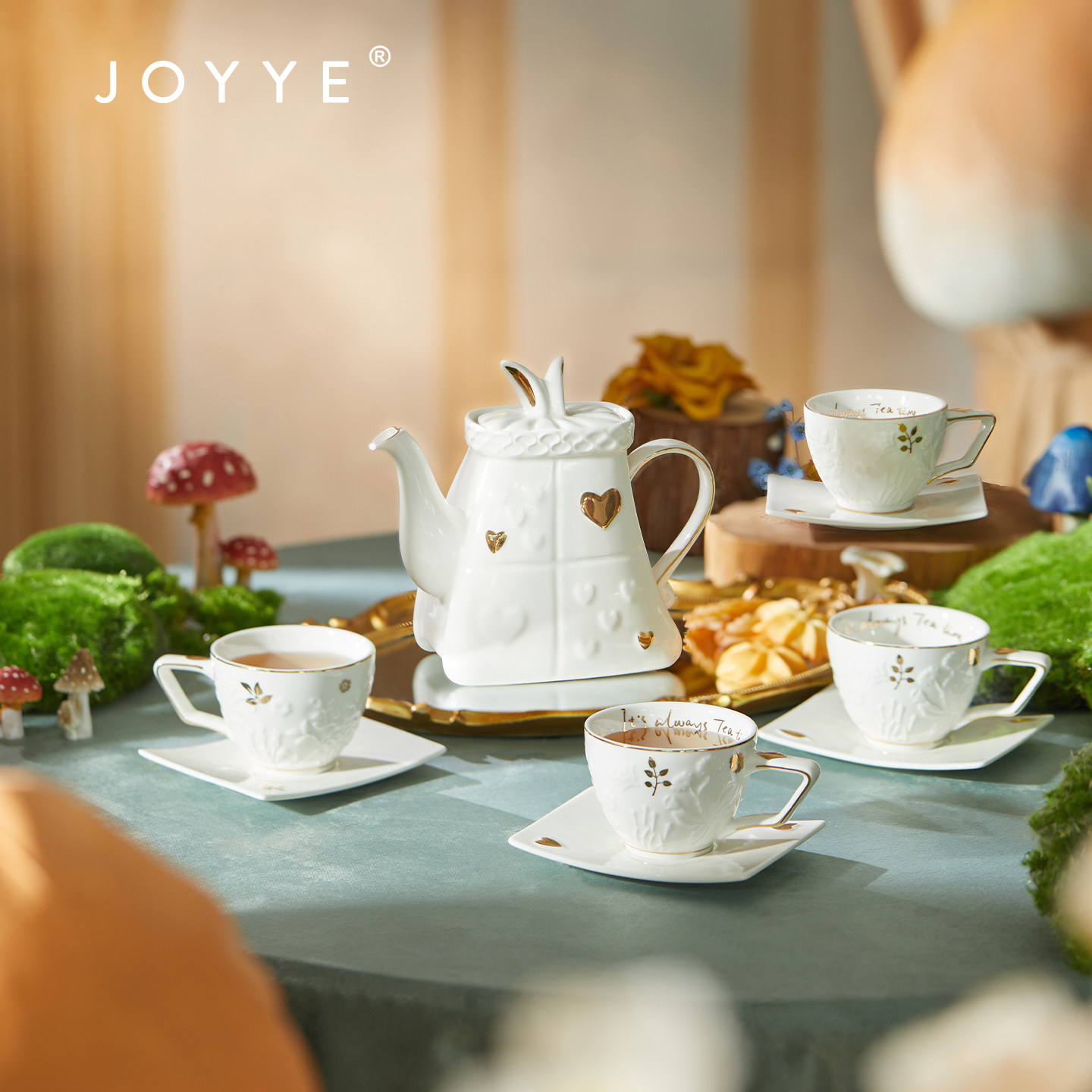 joyye客厅办公室高档茶具套装图片