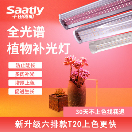 多肉补光灯植物生长灯led防徒上色全光谱仿太阳热植绿植花卉家用