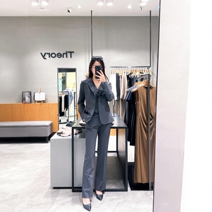 THEORY经典羊毛混纺两粒扣西装外套搭配同系列合集I0301199