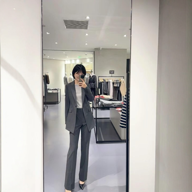 THEORY2025年新款羊毛混纺长裤