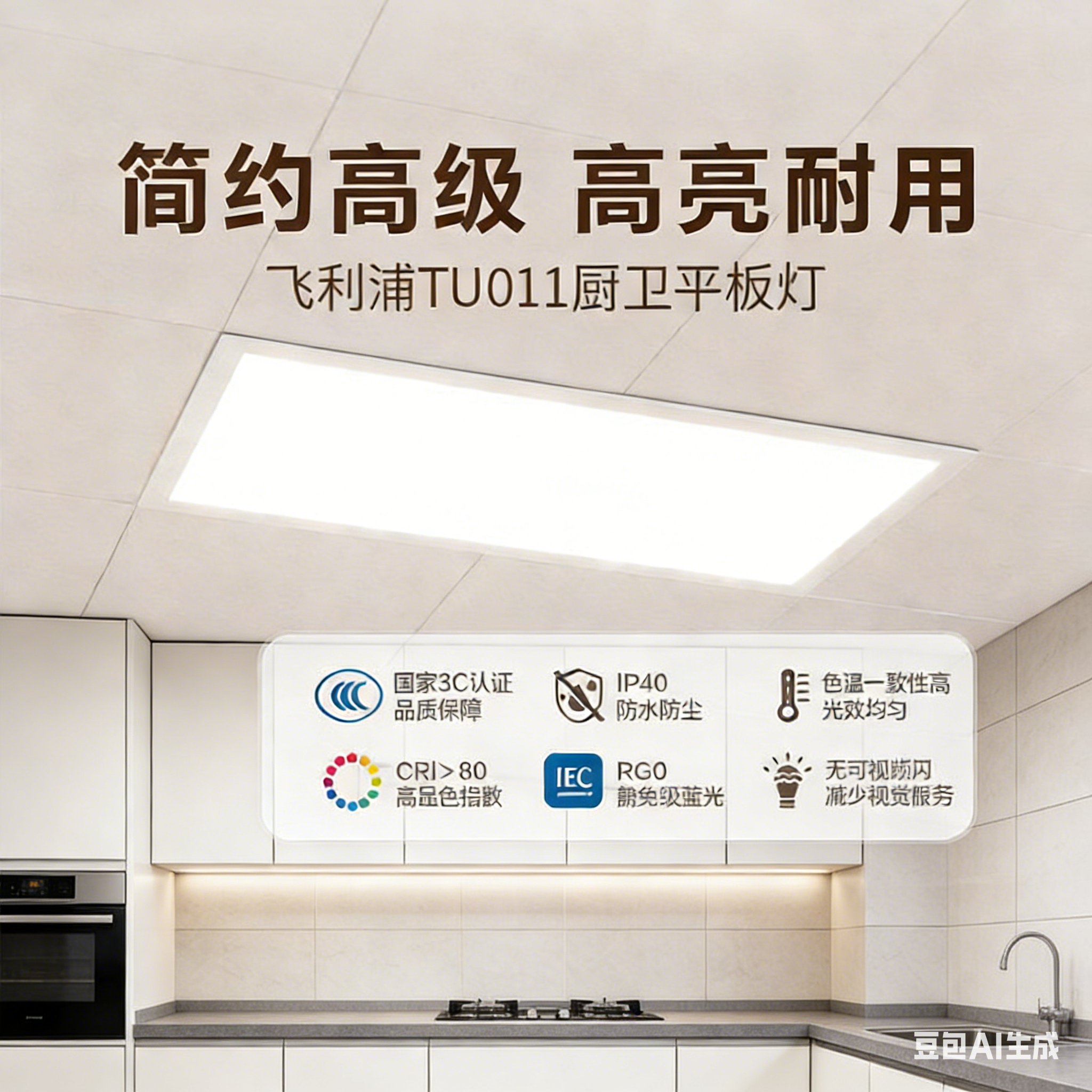 飞利浦集成吊顶灯厨房卫生间led平板灯浴室铝扣板300×600吸顶灯,家装灯饰光源,厨卫/阳台/玄关/过道吸顶灯,淘宝优惠券,粉丝福利购,淘宝优惠卷