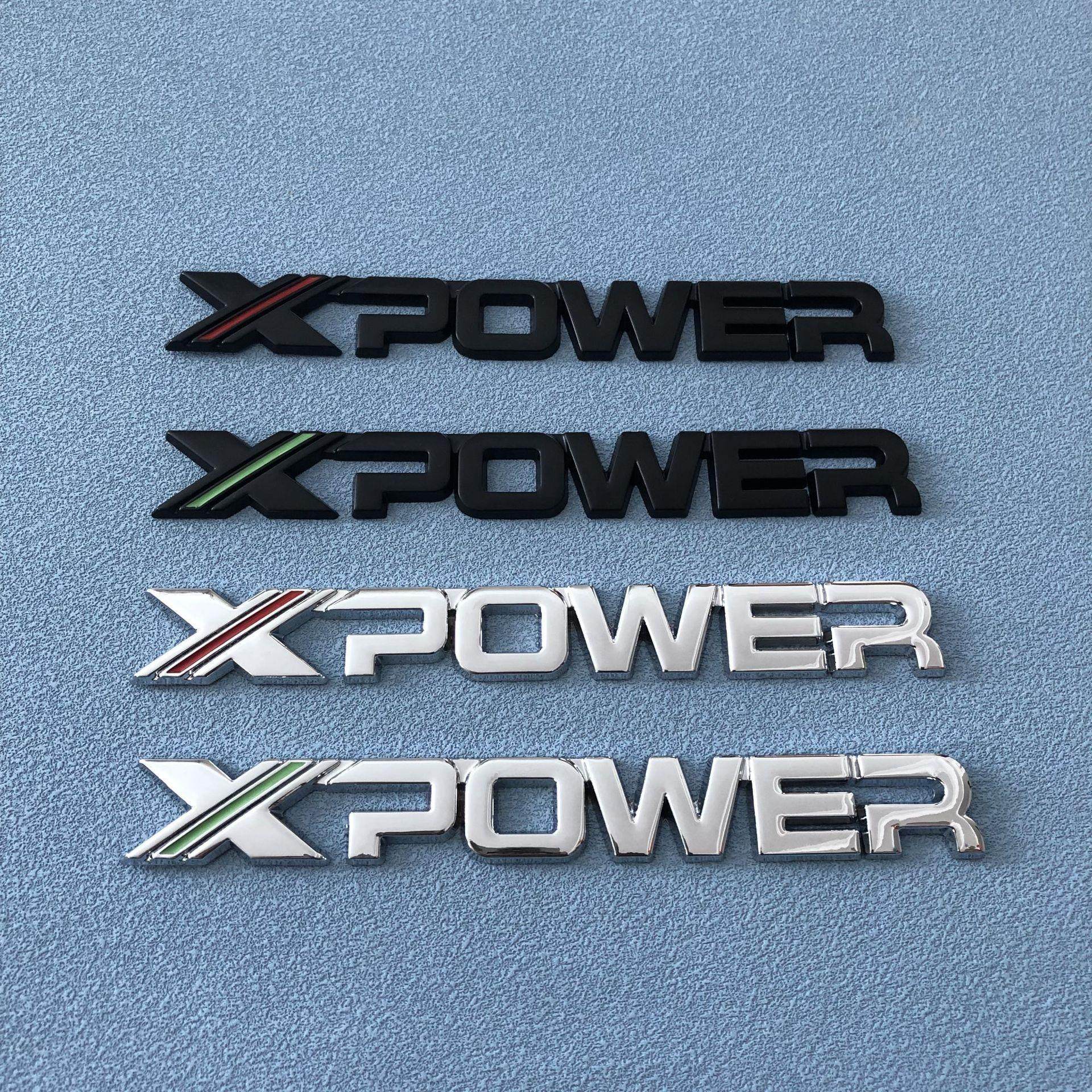 X POWER车标 适用名爵MG5/6改装贴标X字母金属车身侧标