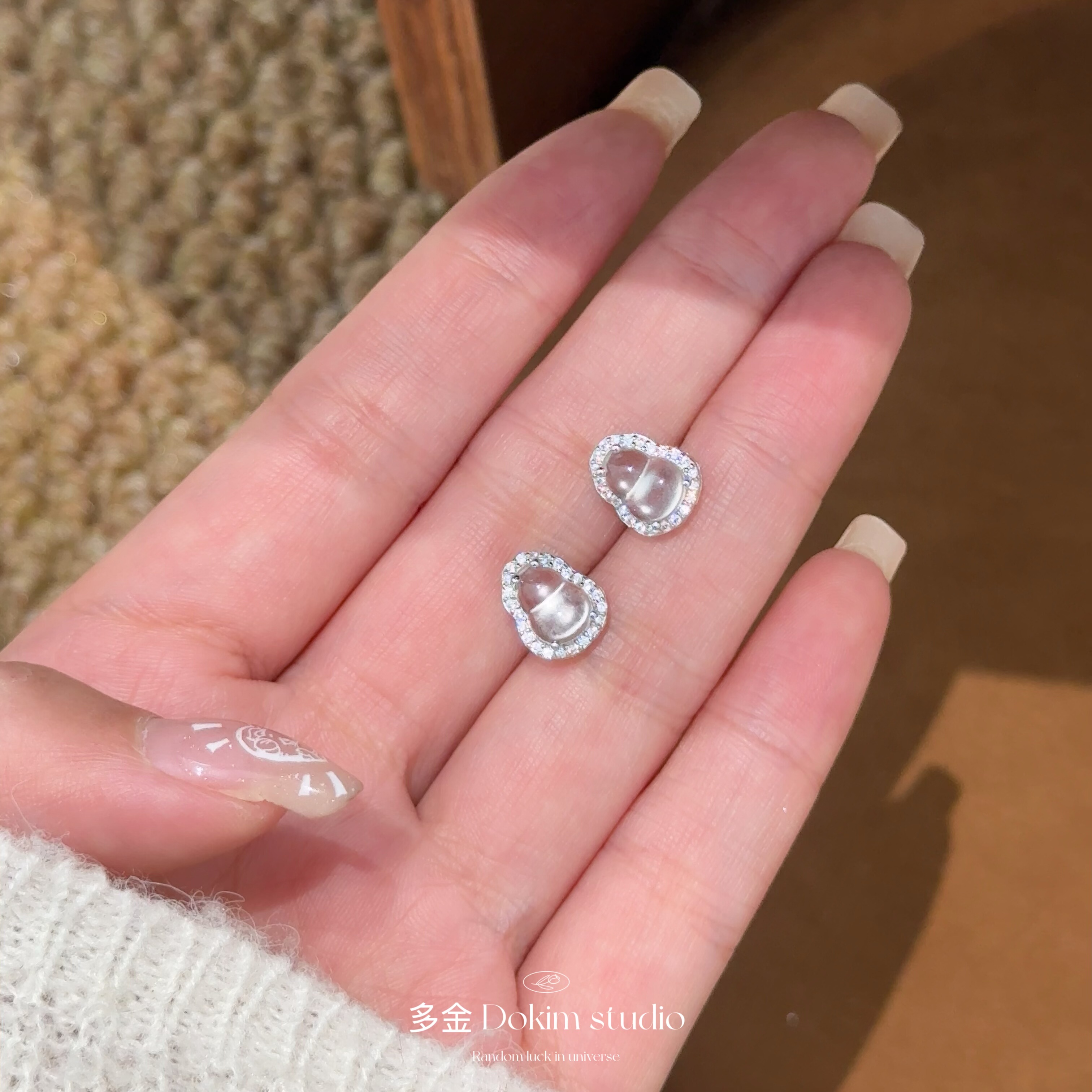 冬日暖阳S925银天然高冰水沫玉冰透葫芦耳钉高级珠宝感玉石首饰,饰品/流行首饰/时尚饰品新,银饰耳饰,淘宝优惠券,粉丝福利购,淘宝优惠卷