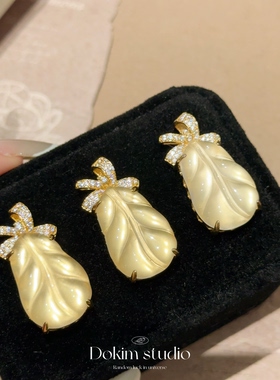 “金枝玉叶” S925银天然水沫玉大叶子吊坠项链高冰透显贵首饰