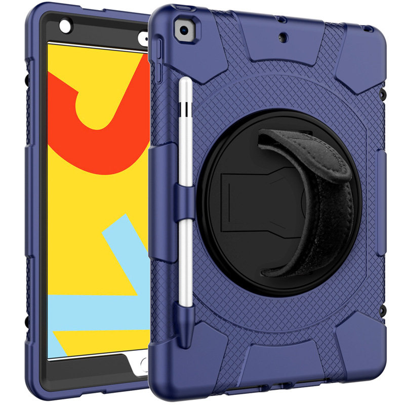 适用于苹果iPad 10.2 2019 case pencil holder cover hand strap