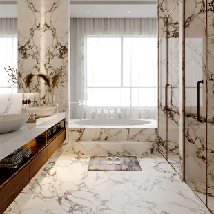 佛山超白胚真石釉大理石瓷砖600x1200卫生间瓷砖浴室墙砖厕所地砖