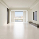 法式 卫生间通体超白胚地砖 奶油白色金丝绒800x800微水泥客厅瓷砖