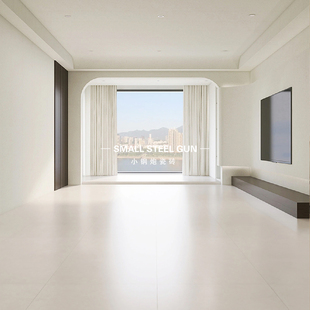 法式 卫生间通体超白胚地砖 奶油白色金丝绒800x800微水泥客厅瓷砖