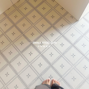 网红卫生间200×200全瓷小花砖法式厨房阳台防滑地砖300x300瓷砖