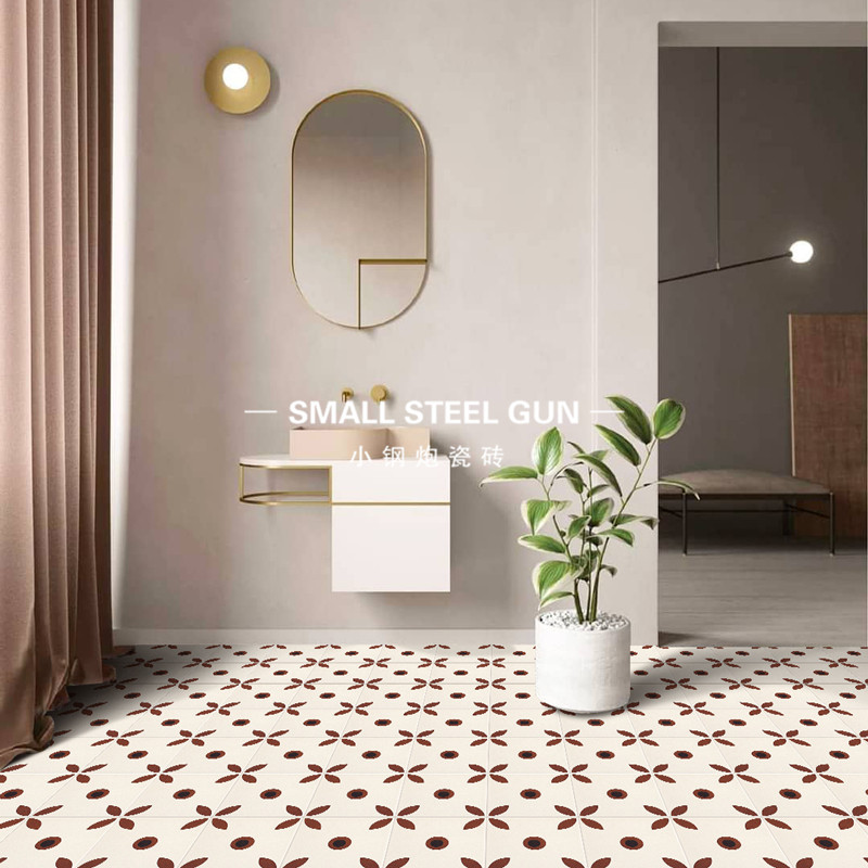 日式侘寂风小花砖200 卫生间阳台浴室厕所厨房防滑地砖 背景墙砖