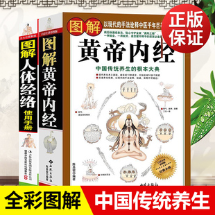 正版全2册大厚本 图解黄帝内经+图解人体经络 白话全译历代名医推荐皇帝内经全集解读人体经络按摩实用书四季中医养生保健畅销书籍