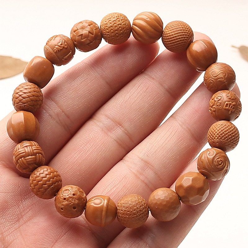 天然猴头桃核雕刻打磨趣味多宝手串鲨鱼背瓜珠老型文玩佛珠手持男